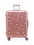 Flight Knight Stars White Large Large Hardcase Printed Lightweight Check-In Suitcase with 4 Wheels