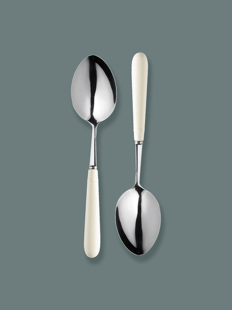 Set of 4 Ivory Large Capacity Serving Spoons