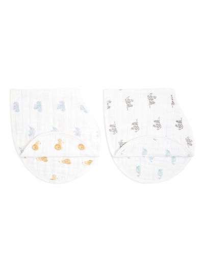 Next aden + anais White Cotton Muslin Burpy Bibs 2 Pack- Buy online at McGrocer