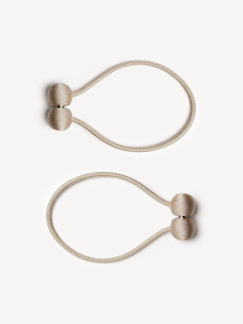 Champagne magnetic curtain tie backs set of 2 - British product