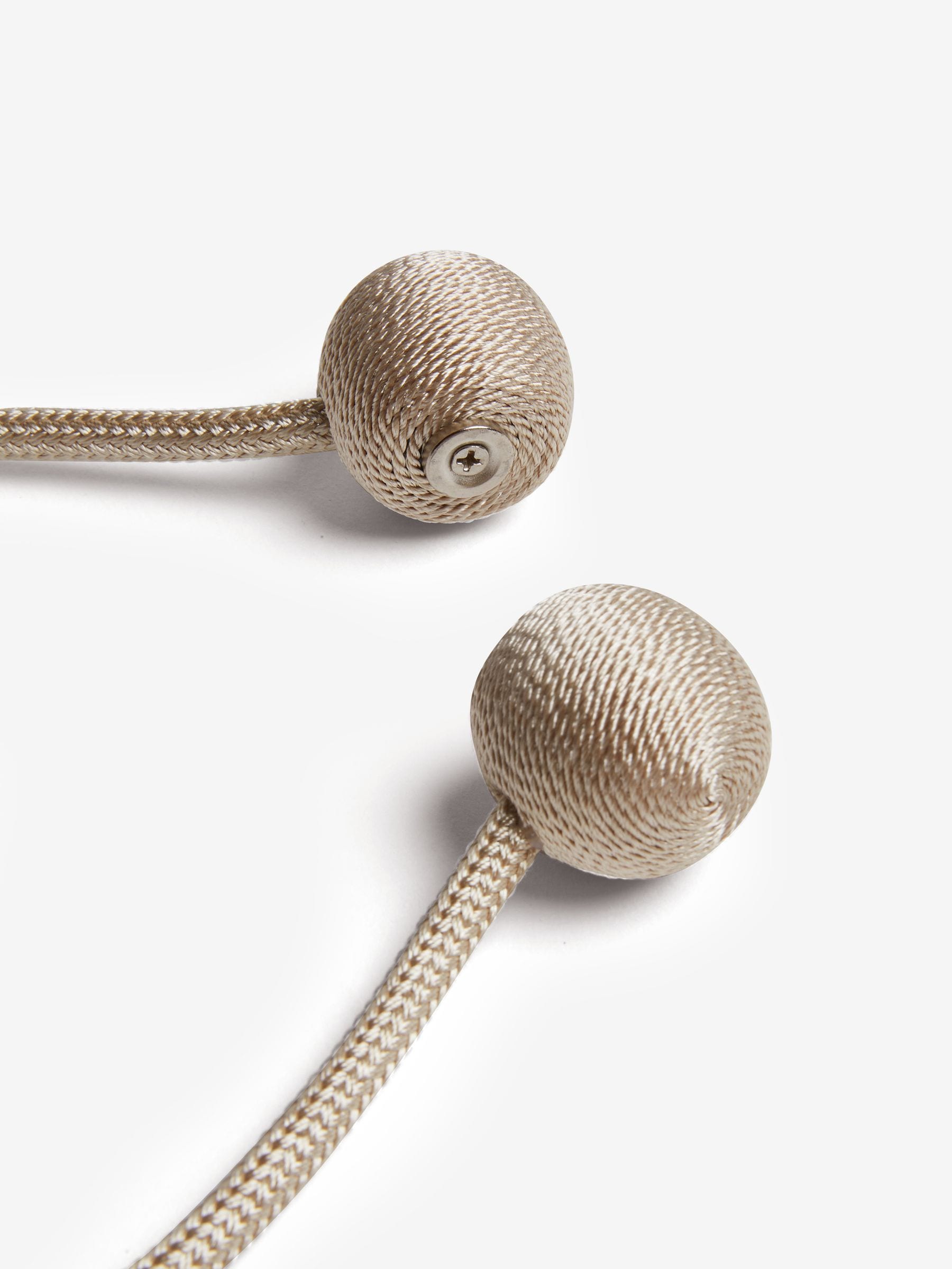 Champagne magnetic curtain tie backs set of 2 - British product