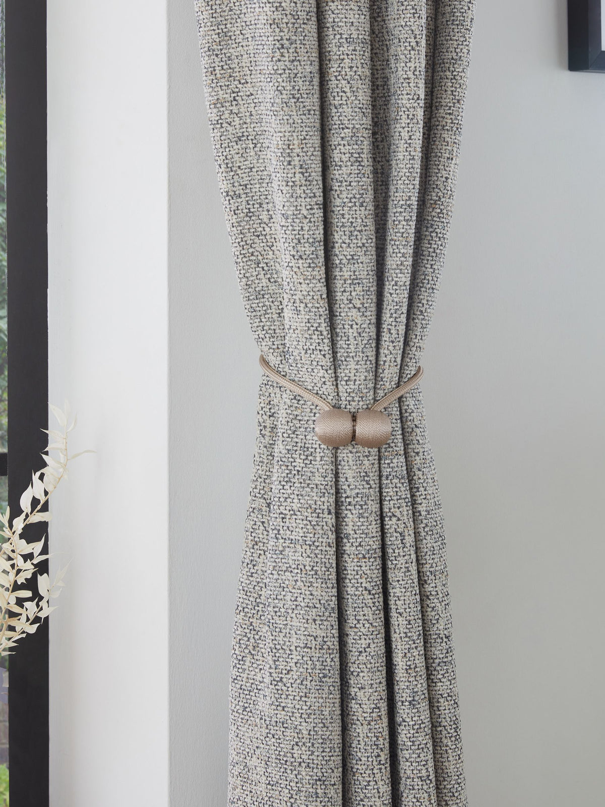 Champagne magnetic curtain tie backs set of 2 - British product