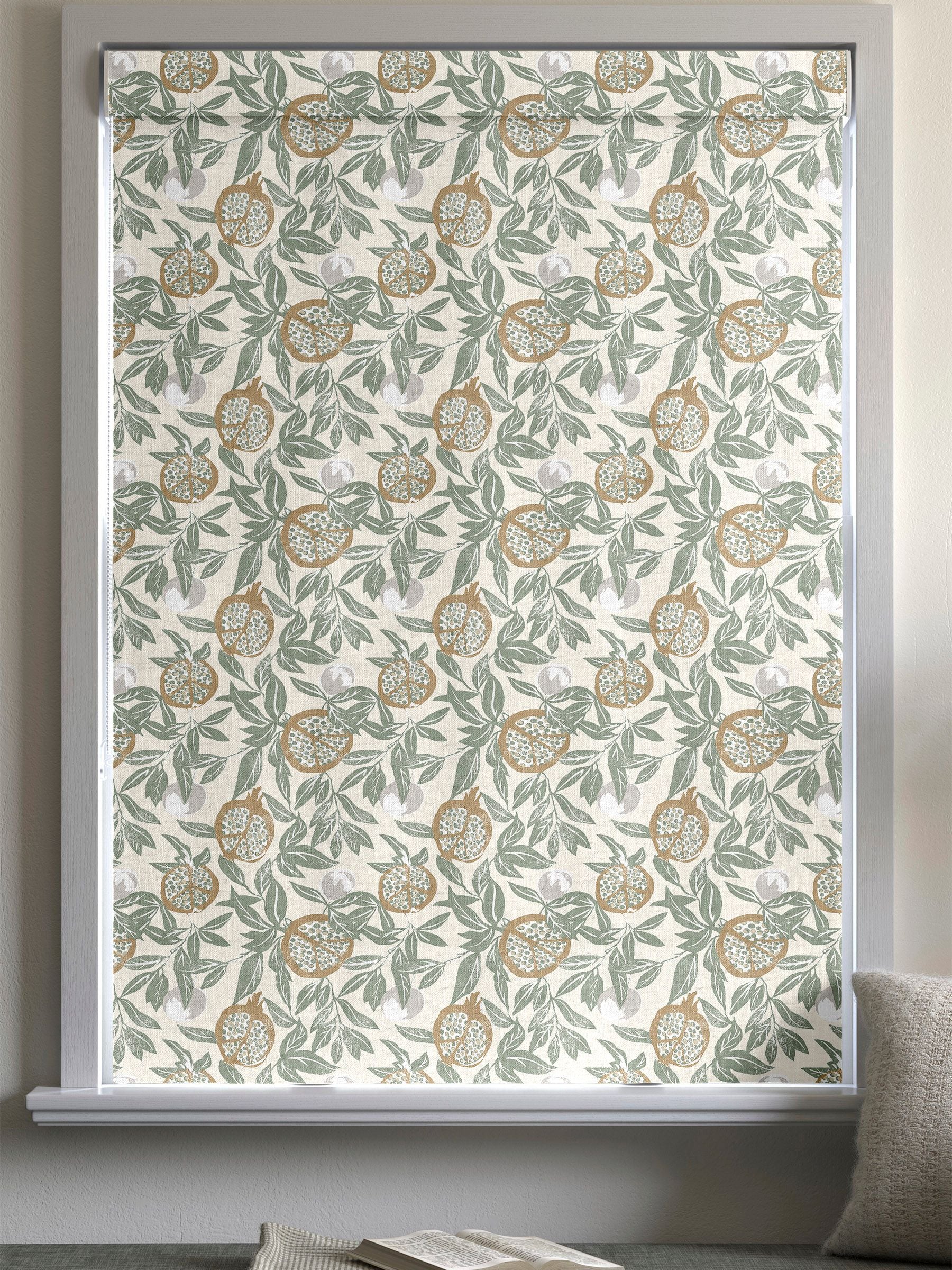 Green Halo made to measure roman blind in 100% cotton (British brand)