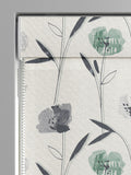 Green Hetty roman blind floral pattern 100% cotton, imported from the UK