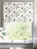 Green Hetty roman blind floral pattern 100% cotton, imported from the UK