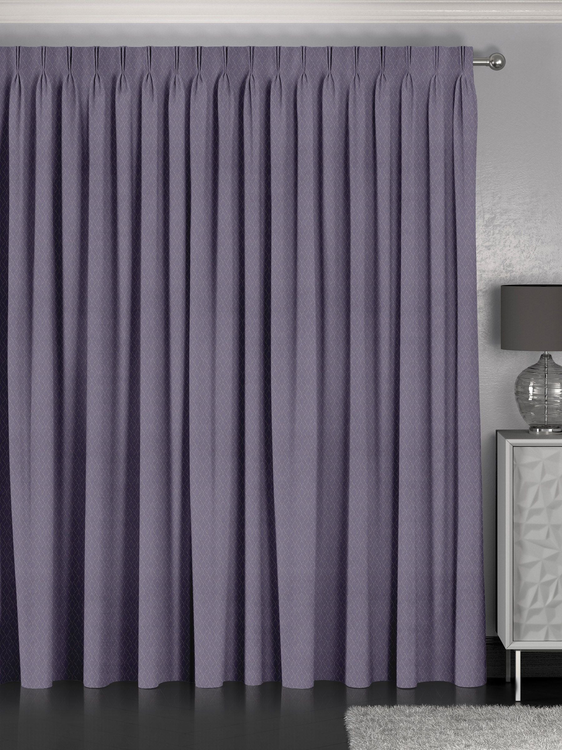 Iris Purple Molton made to measure curtains, UK version