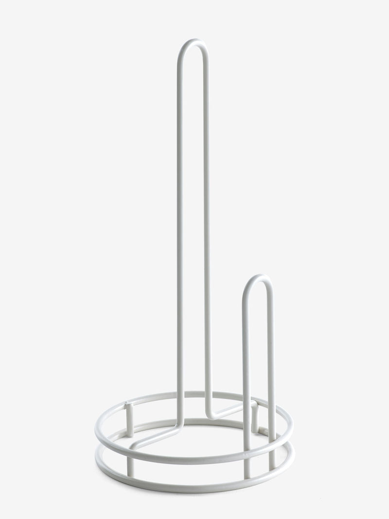 Cream wire kitchen roll holder - British product