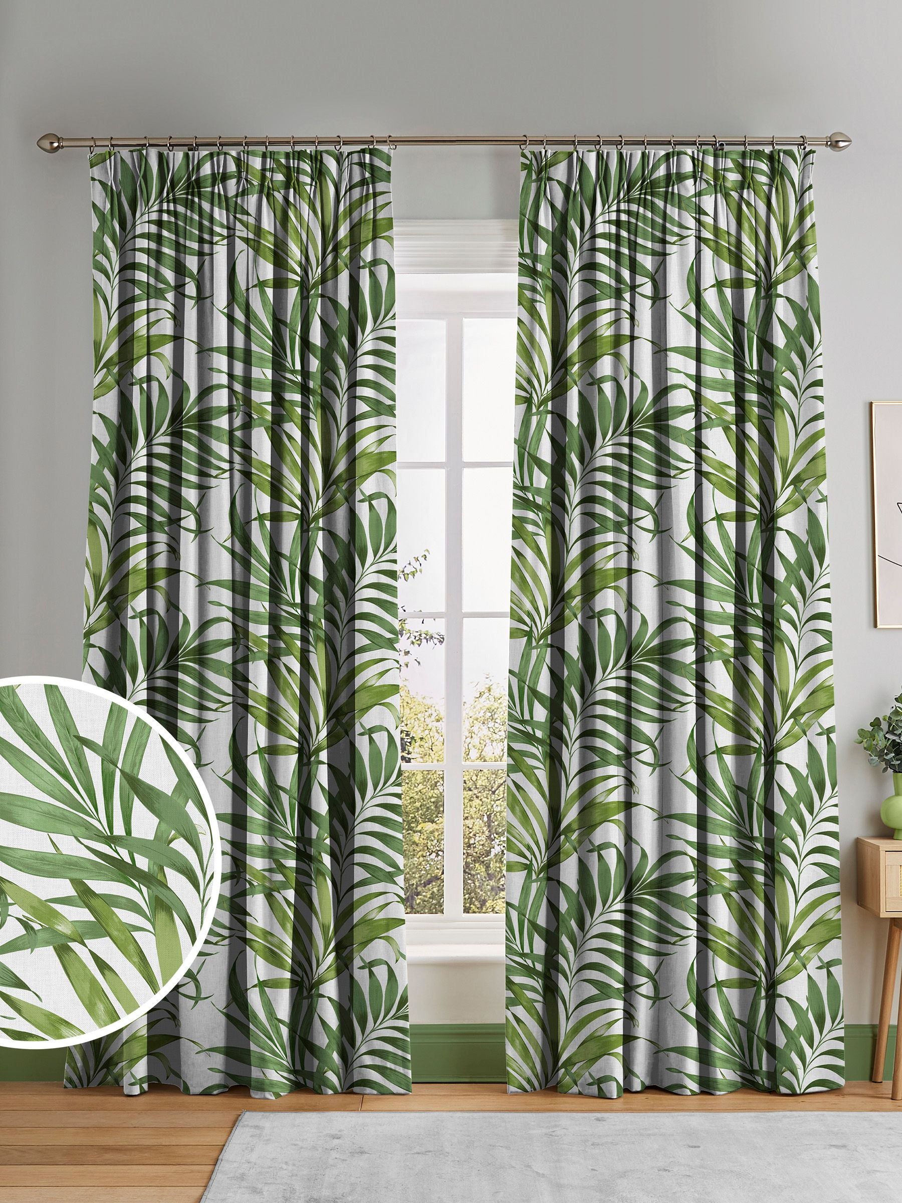 Graham & Brown Lush Green Yasuni curtains, made to measure (British brand)