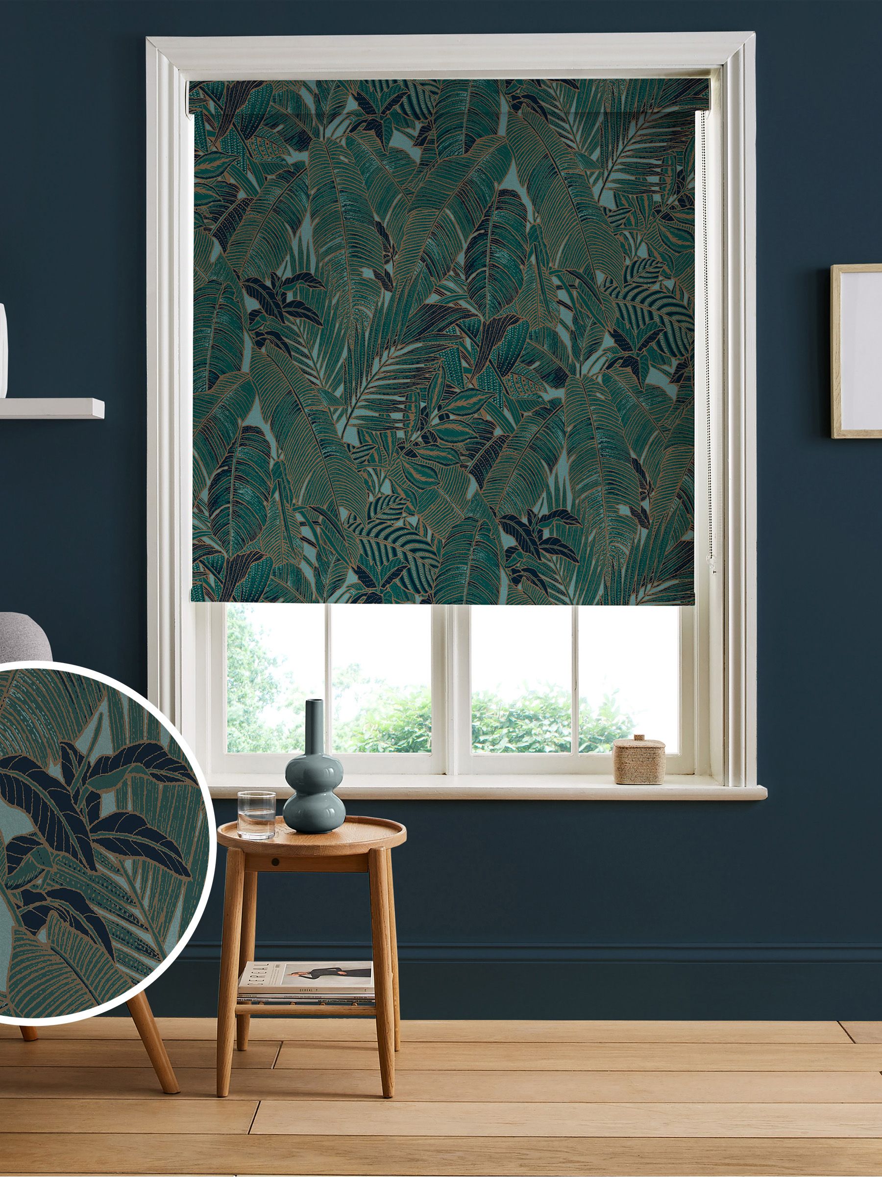 Graham & Brown Green Paradys roller blind - British product
