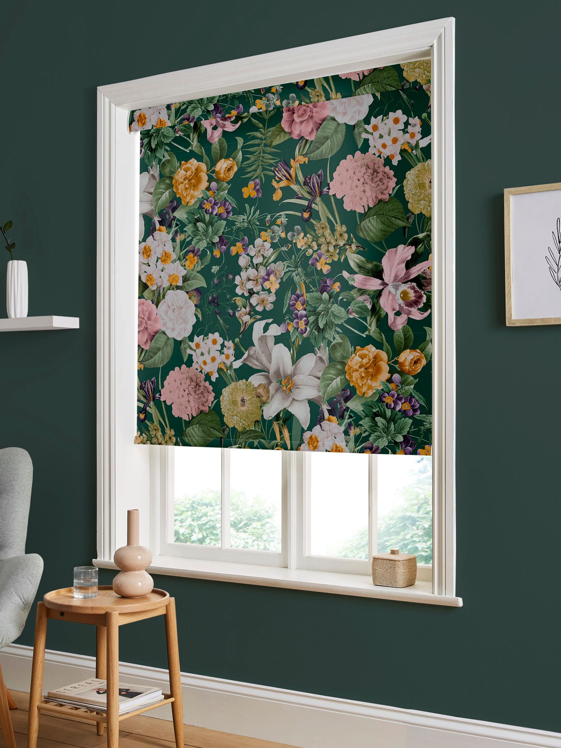 Graham & Brown Glasshouse Emerald Green roller blind, UK version