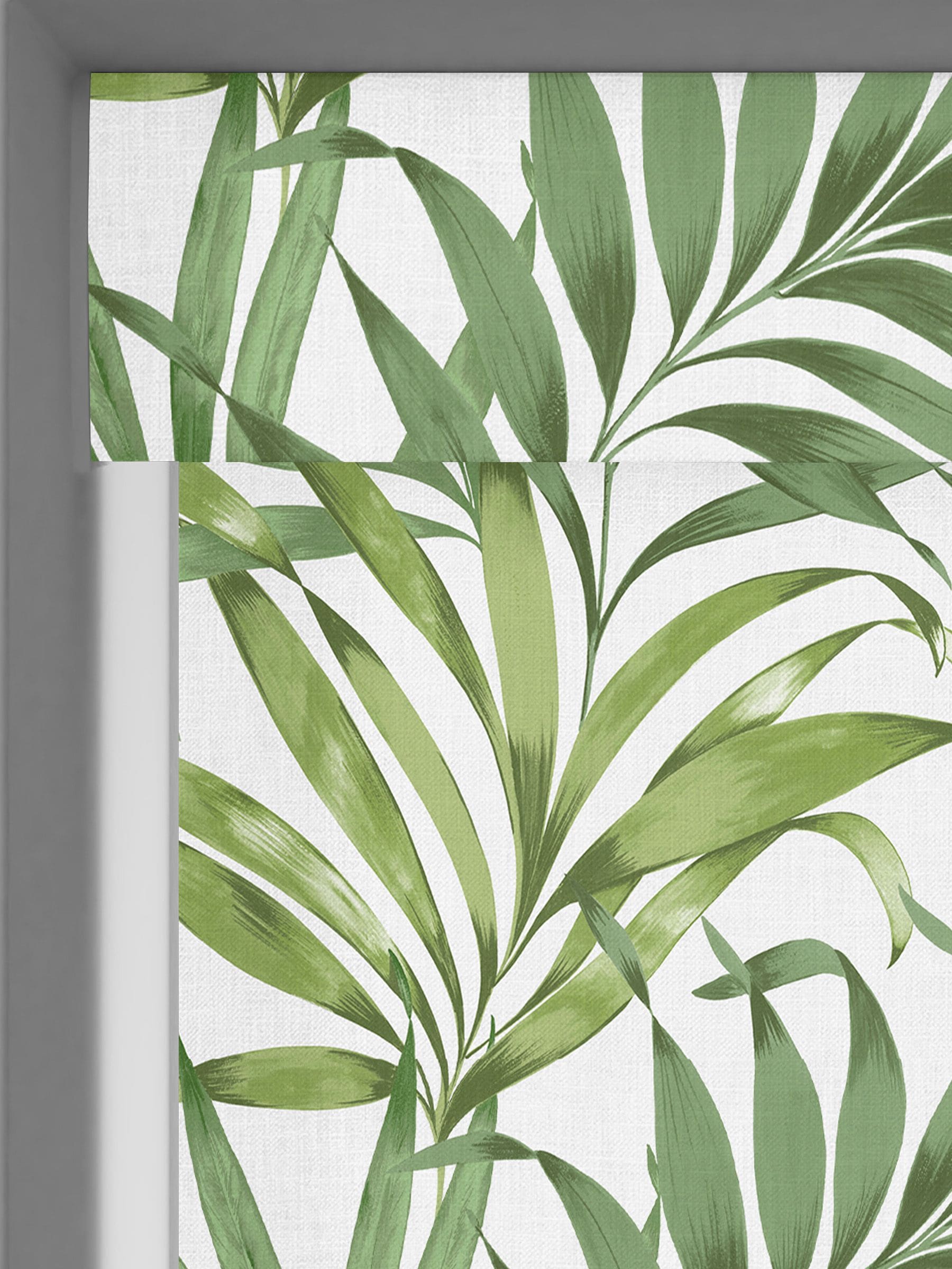 Graham & Brown Lush Green Yasuni roller blind, imported from the UK