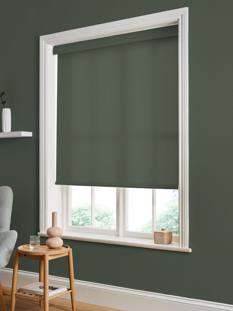 Graham & Brown green Uluwatu roller blind, UK version