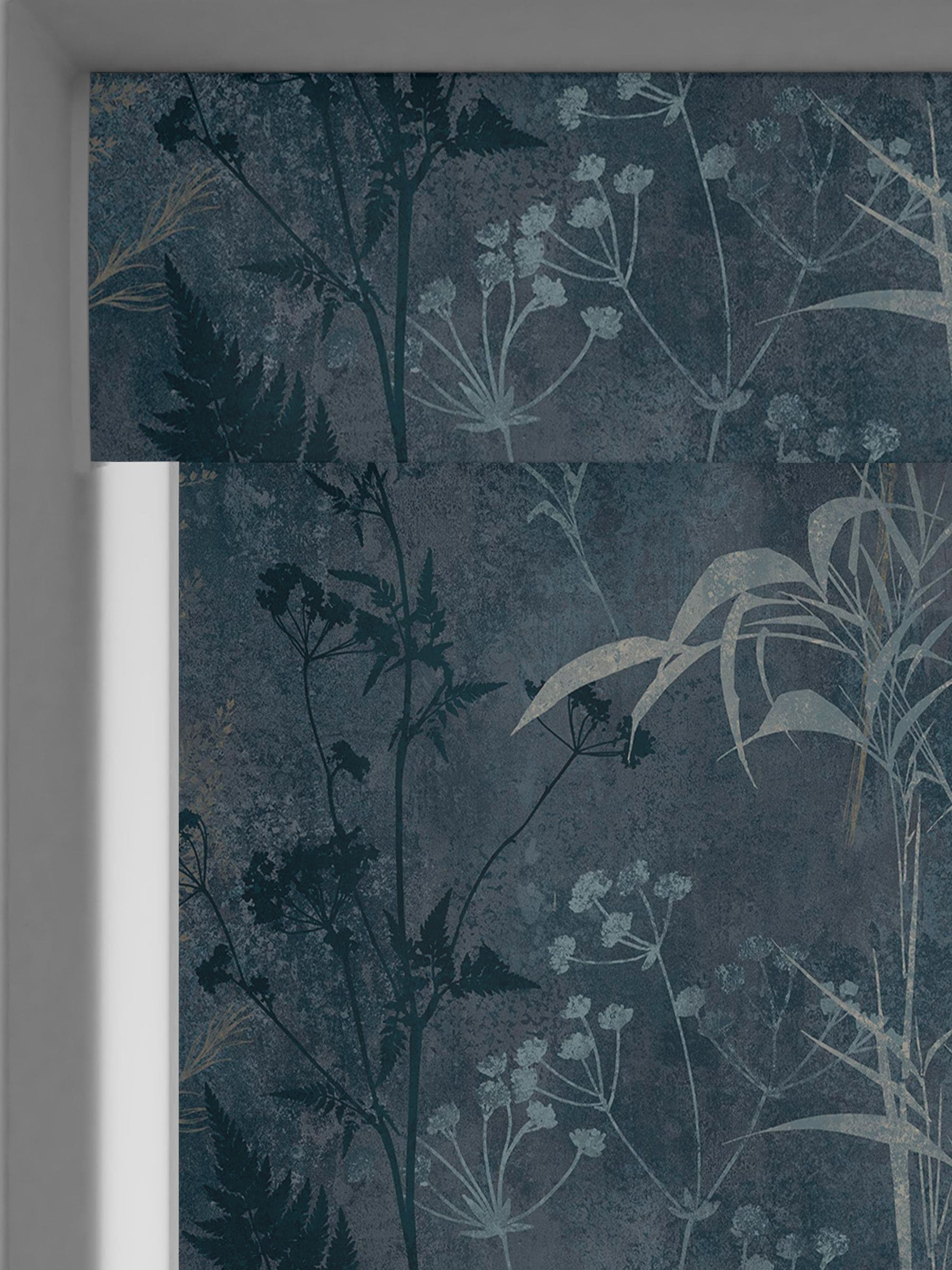 Graham & Brown Restore Midnight roller blind, imported from the UK