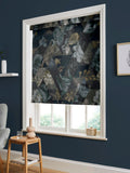 Graham & Brown Midnight Blue Timepiece roller blind, imported from the UK