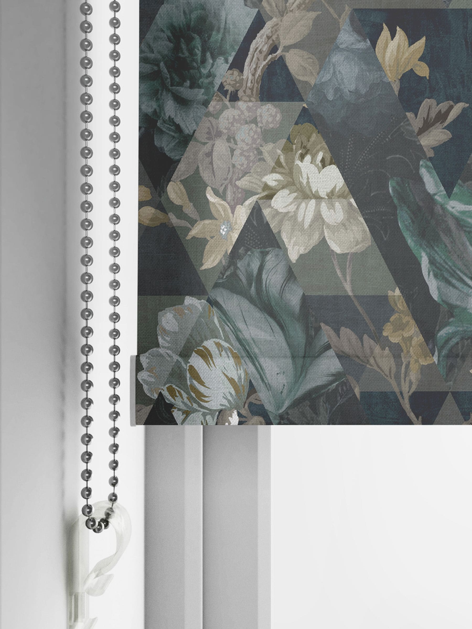 Graham & Brown Midnight Blue Timepiece roller blind, imported from the UK