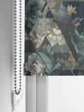 Graham & Brown Midnight Blue Timepiece roller blind, imported from the UK