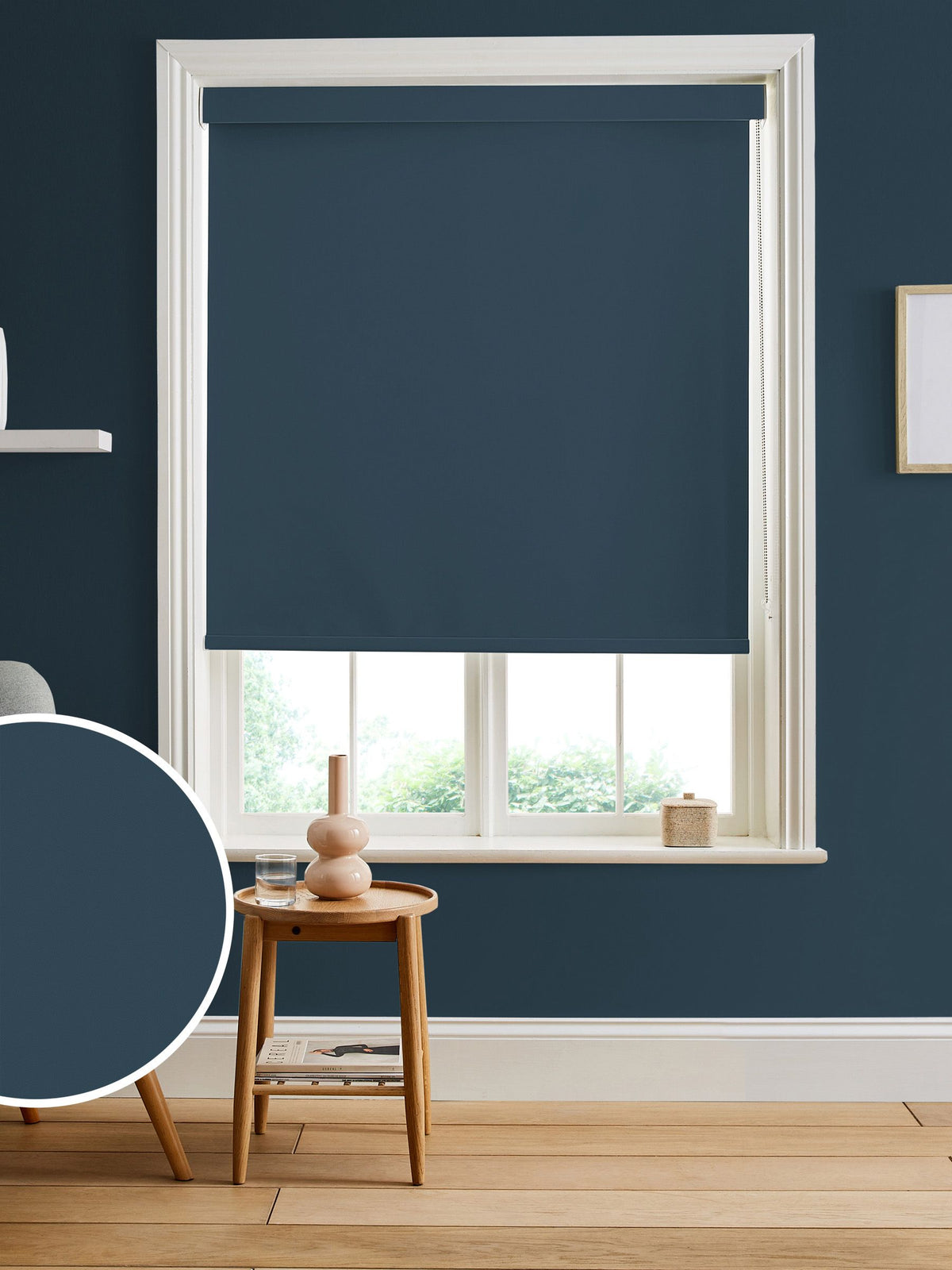 Graham & Brown Blue Majestic made to measure roller blind, imported from the UK