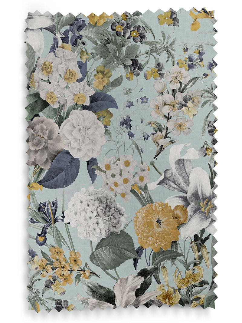 Graham & Brown roller blind Morning Blue Glasshouse, imported from the UK