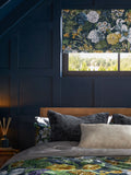 Graham & Brown Blue Glasshouse Flora roman blind, UK version