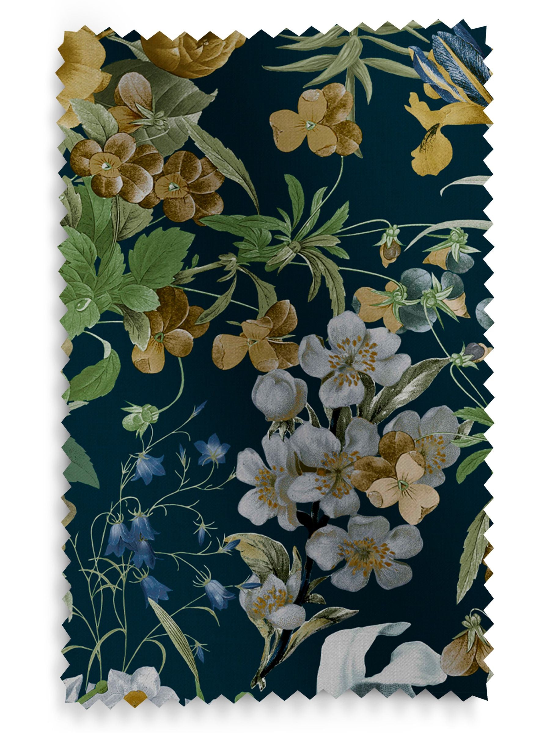 Graham & Brown Blue Glasshouse Flora roman blind, UK version