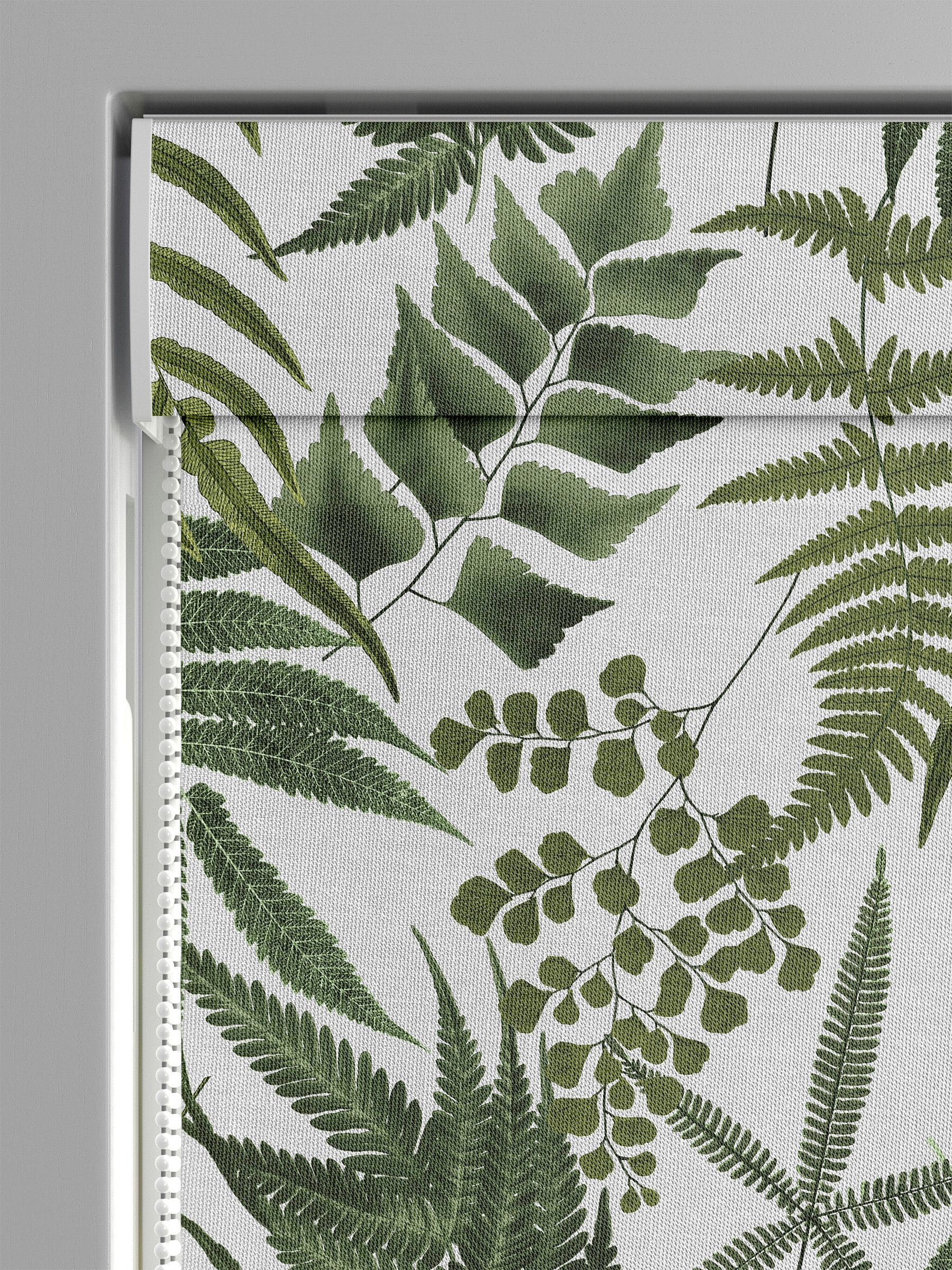 Graham & Brown Midsummer Fern cotton roman blind, imported from the UK