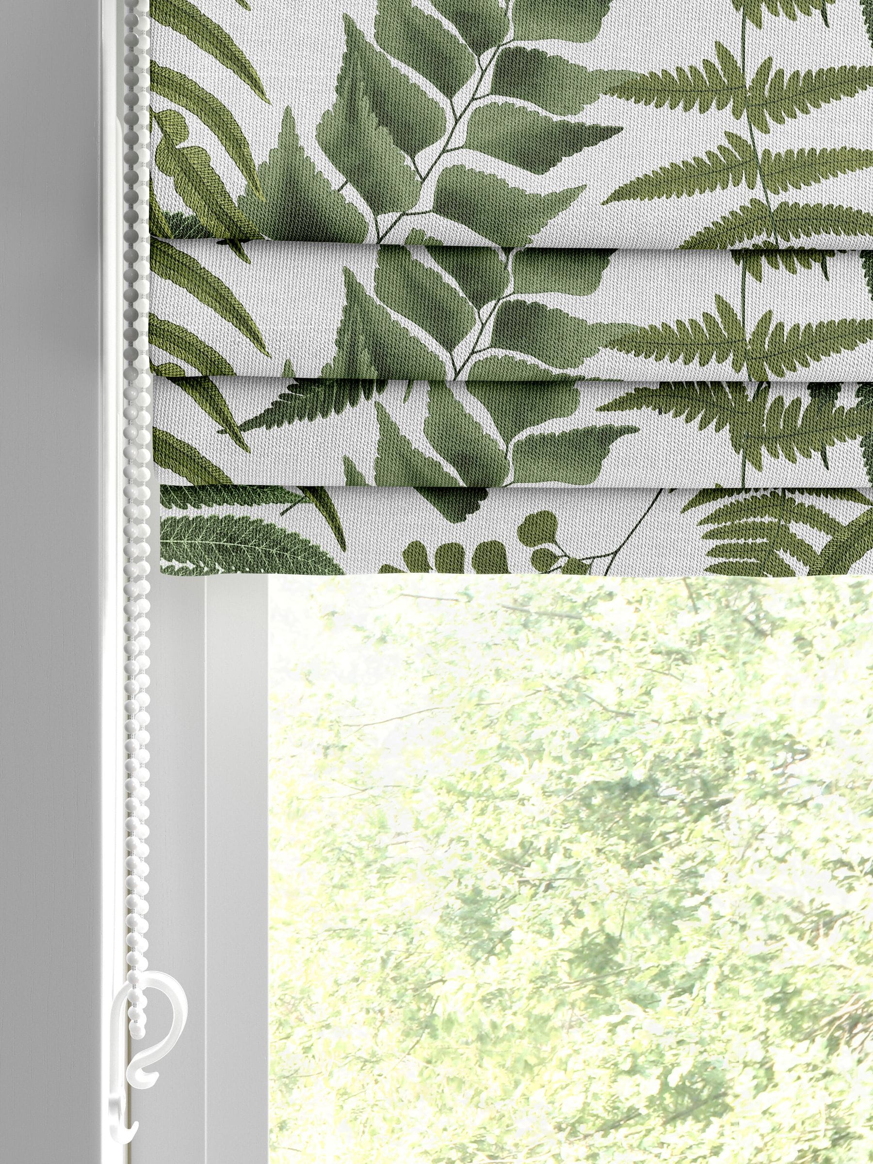 Graham & Brown Midsummer Fern cotton roman blind, imported from the UK