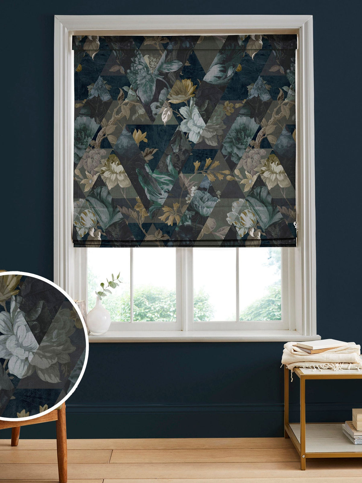 Graham & Brown Timepiece roman blind, imported from the UK