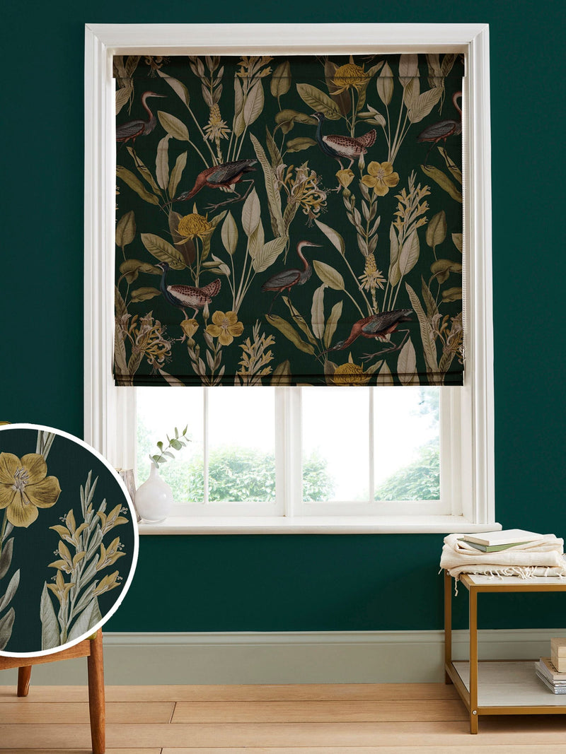 Graham & Brown Green Glasshouse roman blind made to measure - British product
