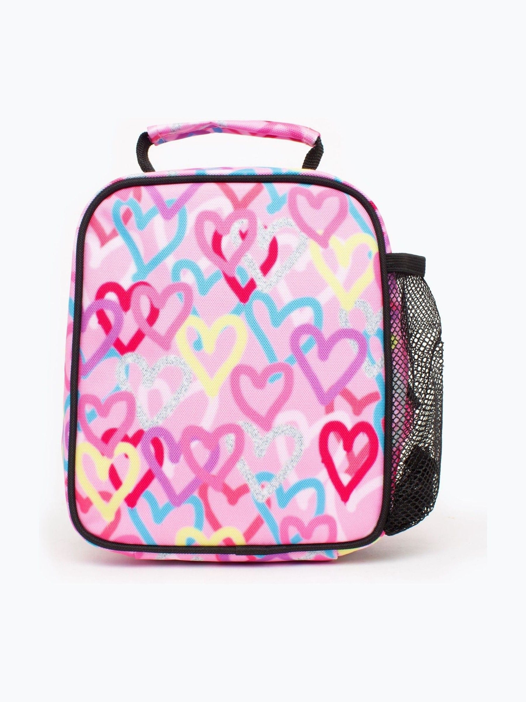 Hype pink graffiti hearts lunch box - British product