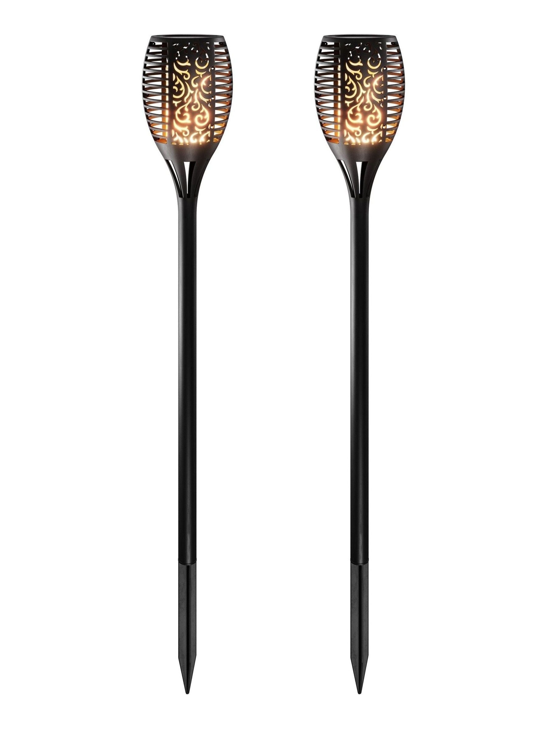 SolarCentre TrueFlame mini solar torch set of 2 black - British product