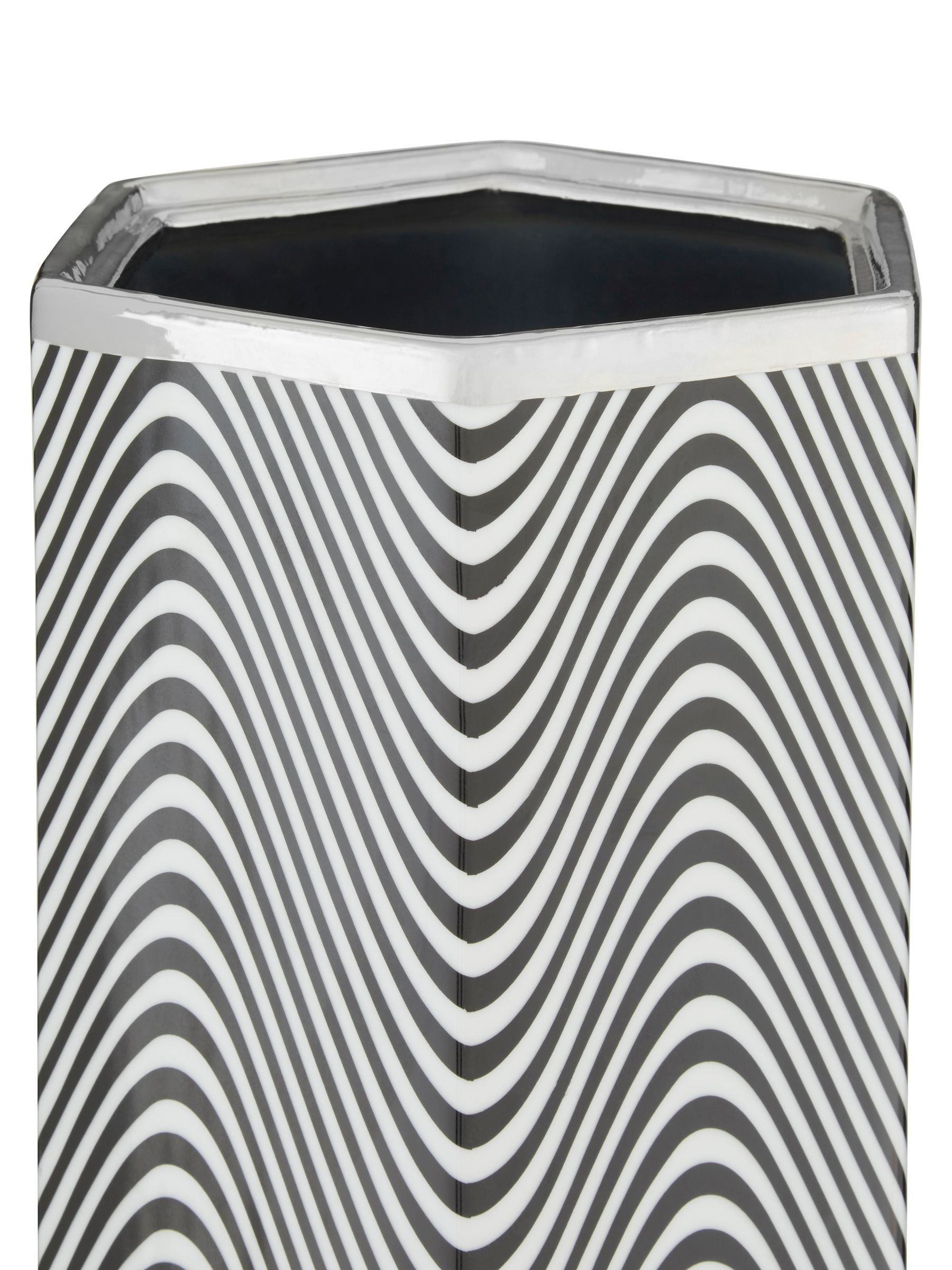 Fifty Five South grey hexagon ceramic umbrella stand 45cm - British product