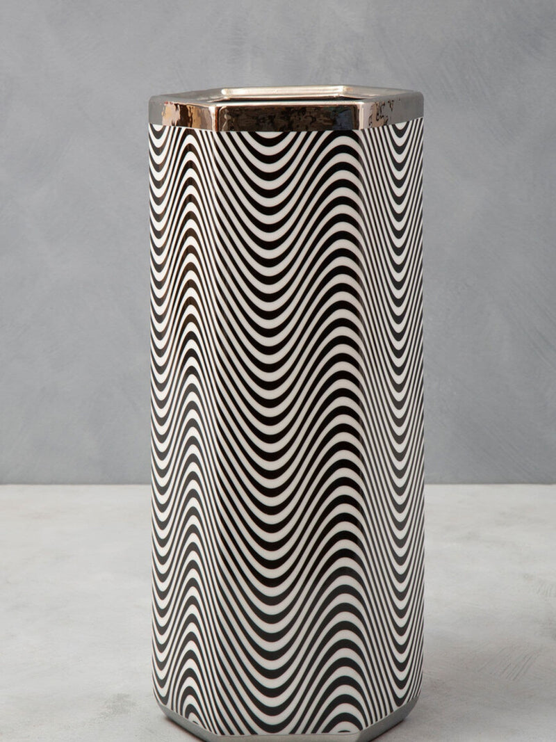 Fifty Five South grey hexagon ceramic umbrella stand 45cm - British product
