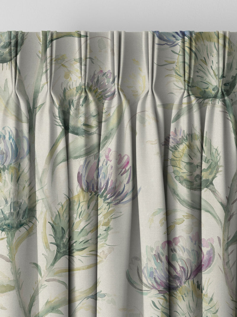 Voyage Maison purple thistle made to measure curtains, imported from the UK
