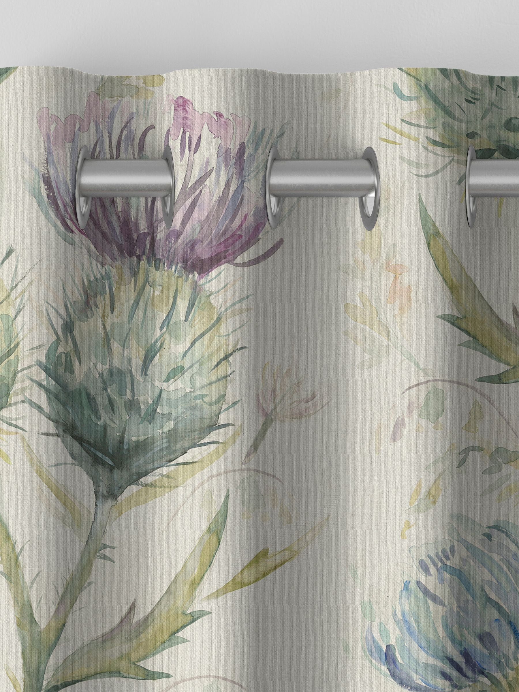 Voyage Maison purple thistle made to measure curtains, imported from the UK