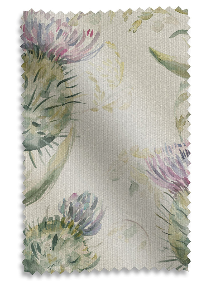Voyage Maison purple thistle made to measure curtains, imported from the UK