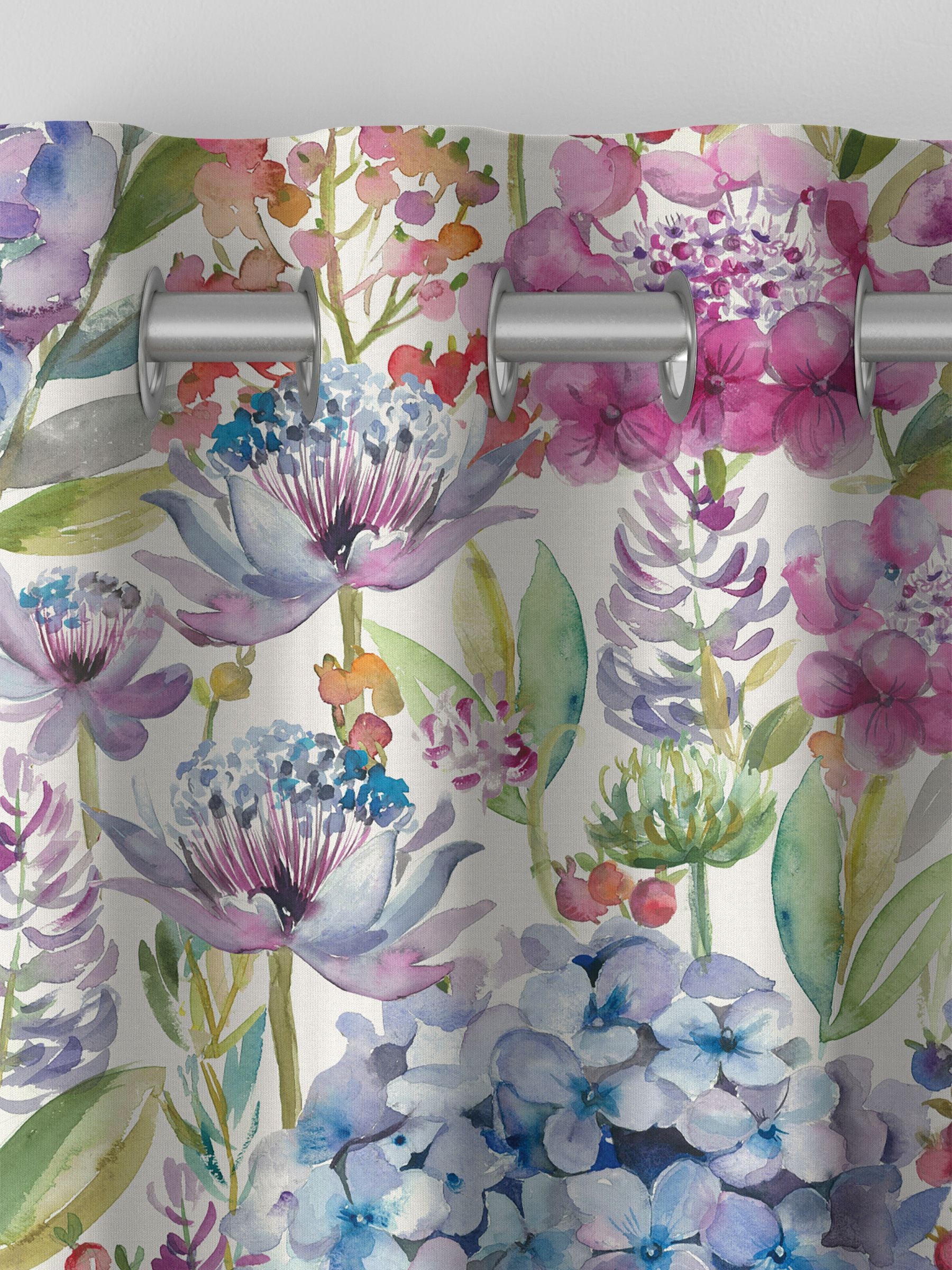 Voyage Grape Purple Hydrangea curtains made to measure, UK version