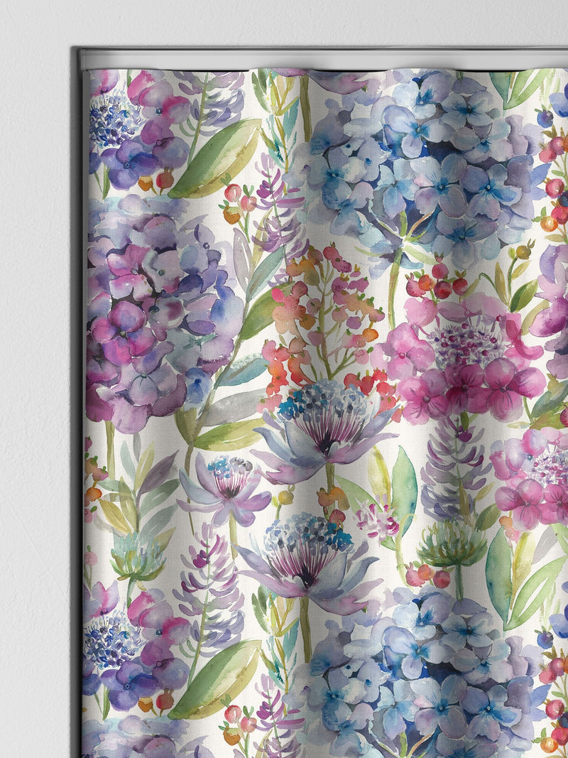 Voyage Grape Purple Hydrangea curtains made to measure, UK version