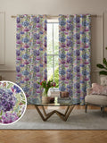 Voyage Grape Purple Hydrangea curtains made to measure, UK version