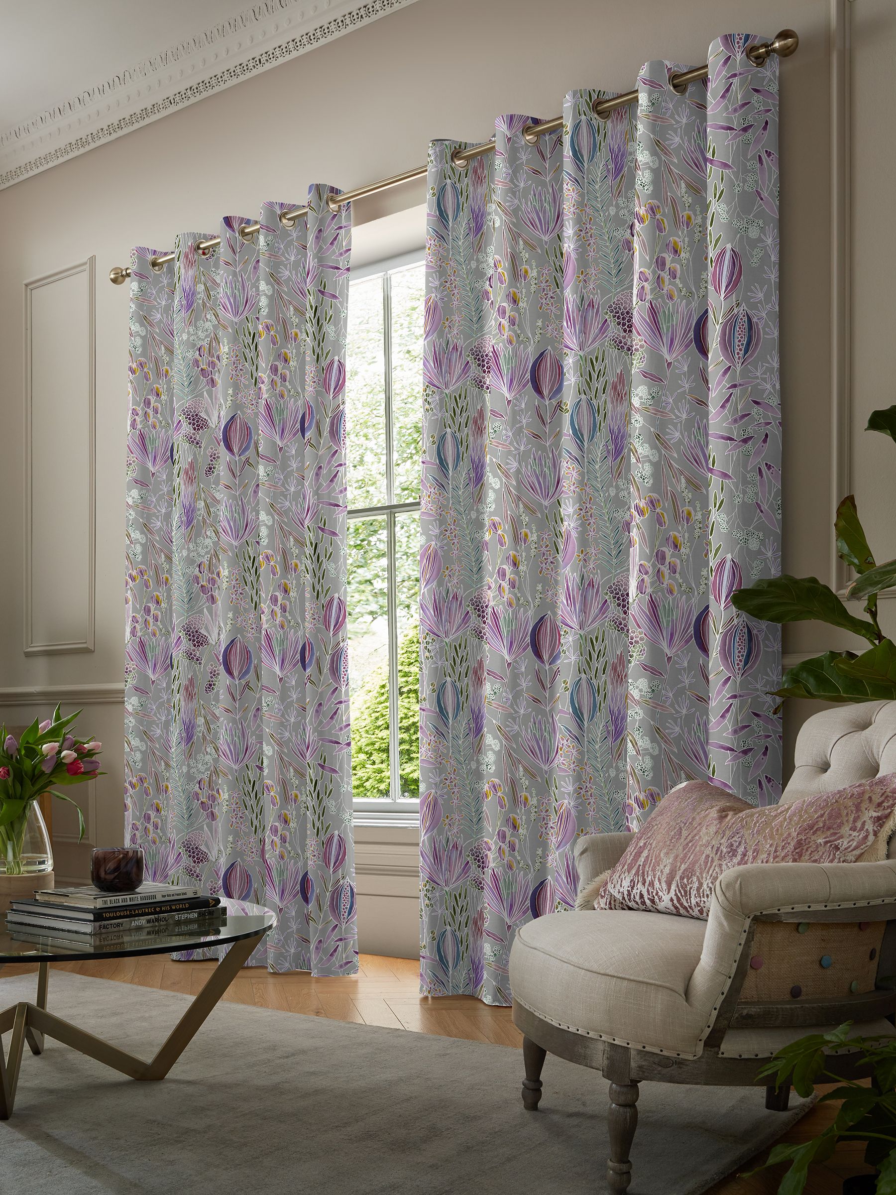 Voyage Maison Masina Dahlia Grey curtains - British product