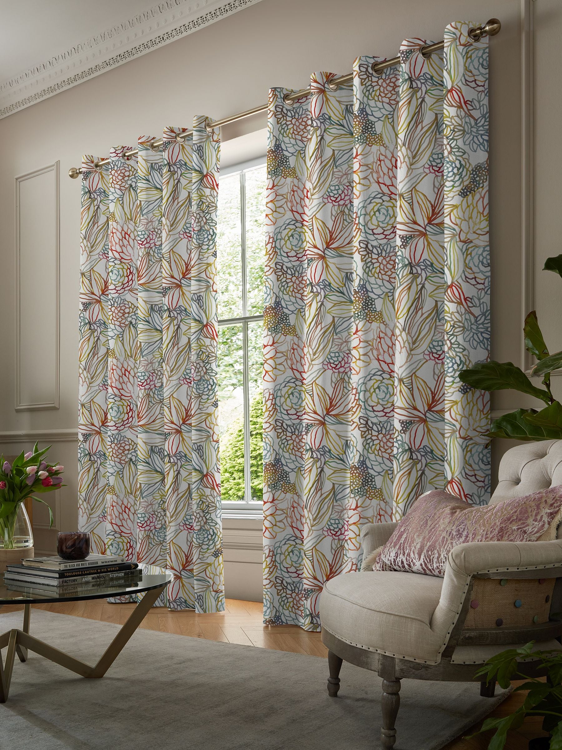 Voyage Maison Althorp curtains cinnamon red, imported from the UK