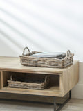Pacific grey Kubu tray storage baskets set of 2 - British product