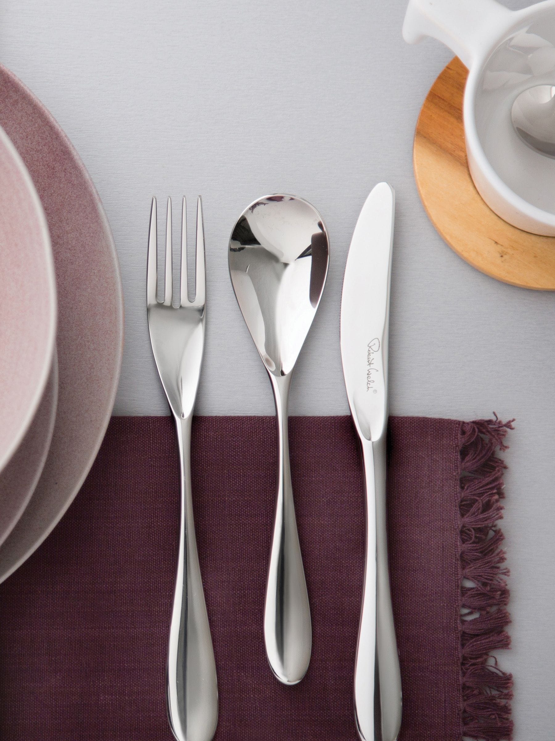 Robert Welch Bourton Silver cutlery set 42pc, imported from the UK