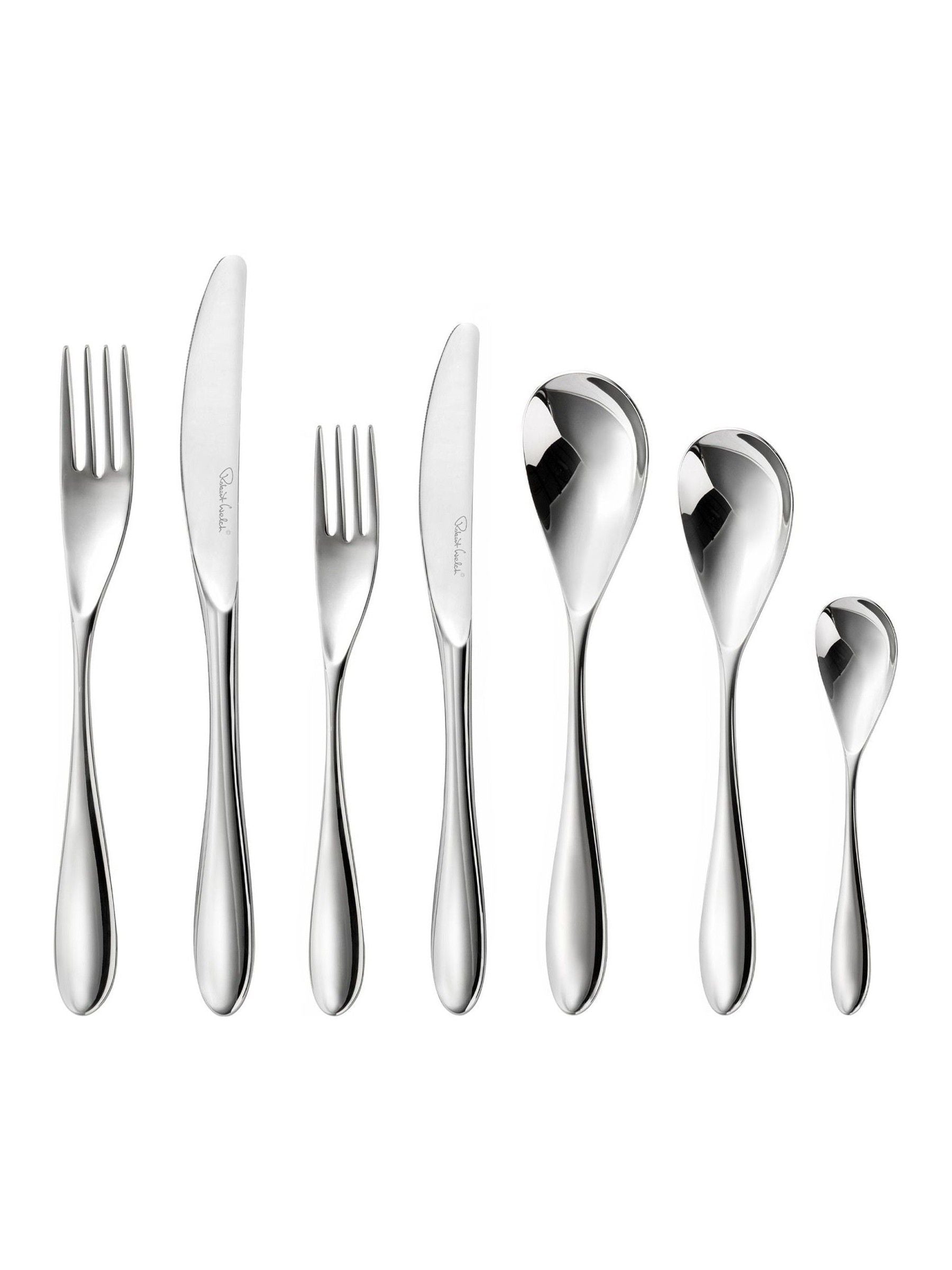 Robert Welch Bourton Silver cutlery set 42pc, imported from the UK