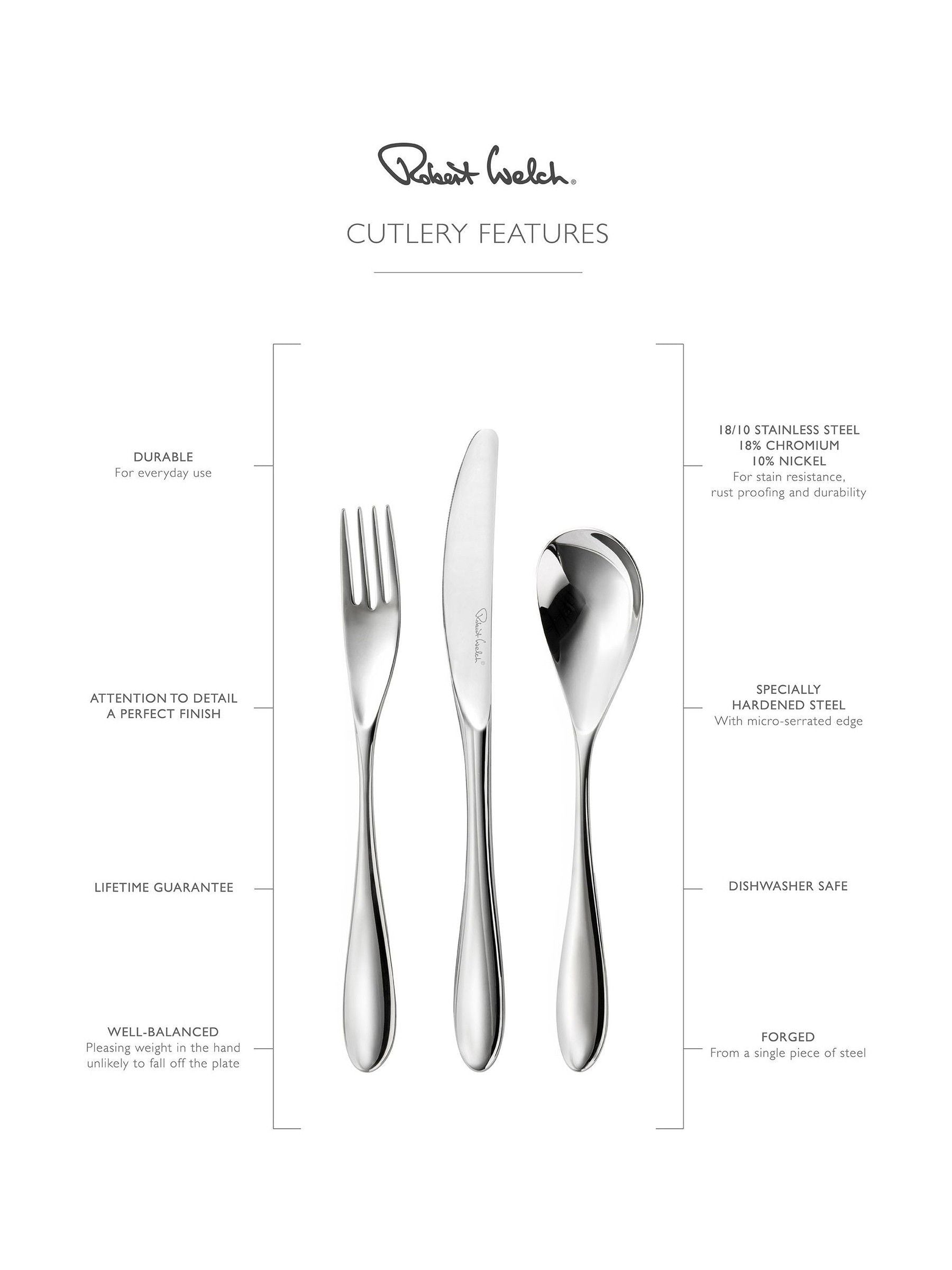 Robert Welch Bourton Silver cutlery set 42pc, imported from the UK
