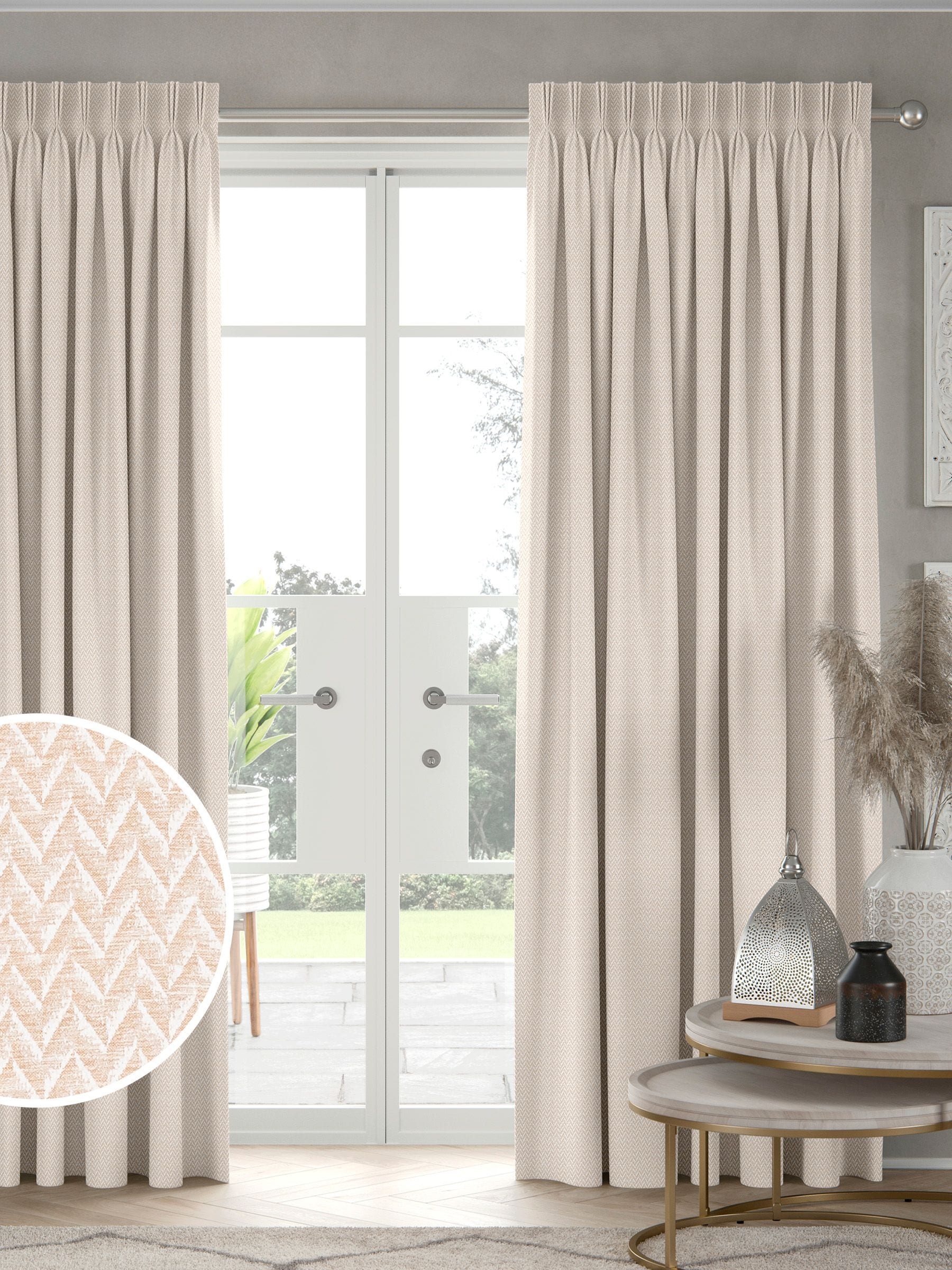Cream Ziggy made to measure curtains - British product