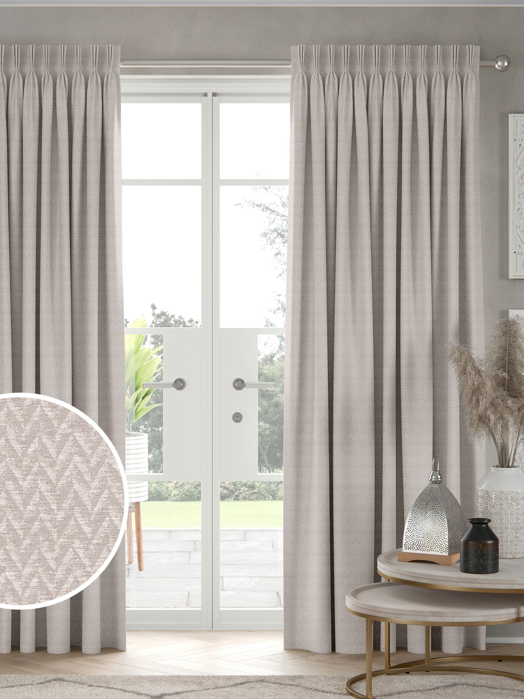 Silver Ziggy made-to-measure curtains, UK version