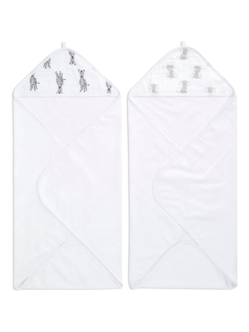 aden anais white safari babes hooded towel 2 pack - British product