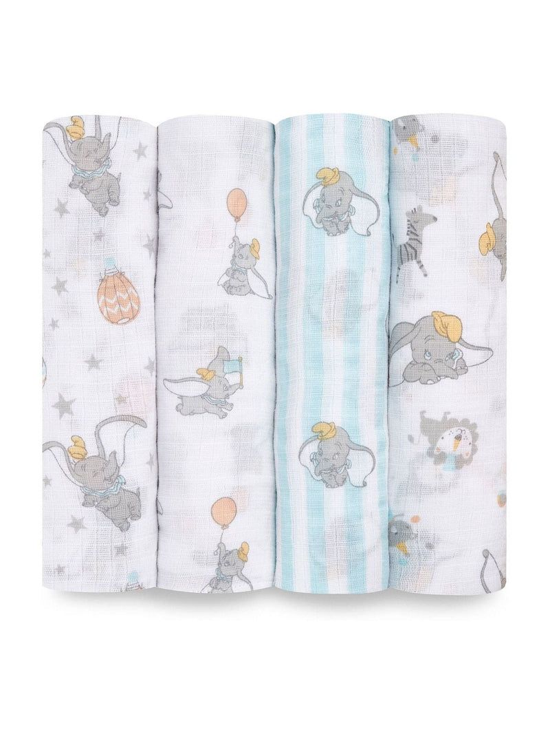 Aden & Anais Dumbo New Heights Essentials Muslin Blankets 4 Pack