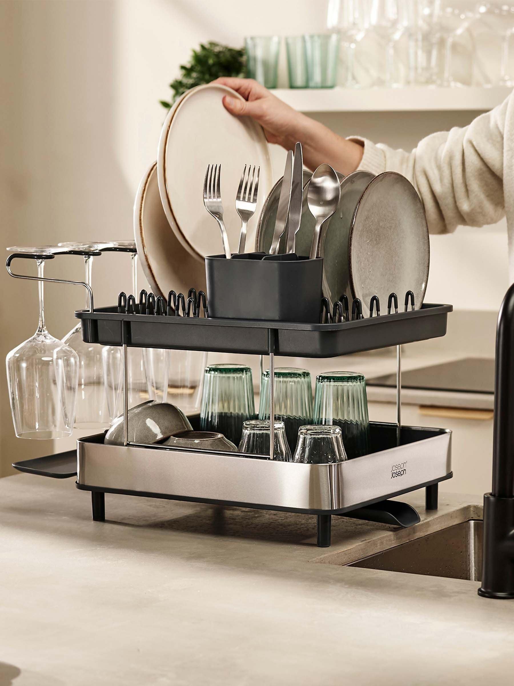 Joseph Joseph silver 2 tier dish rack, UK version