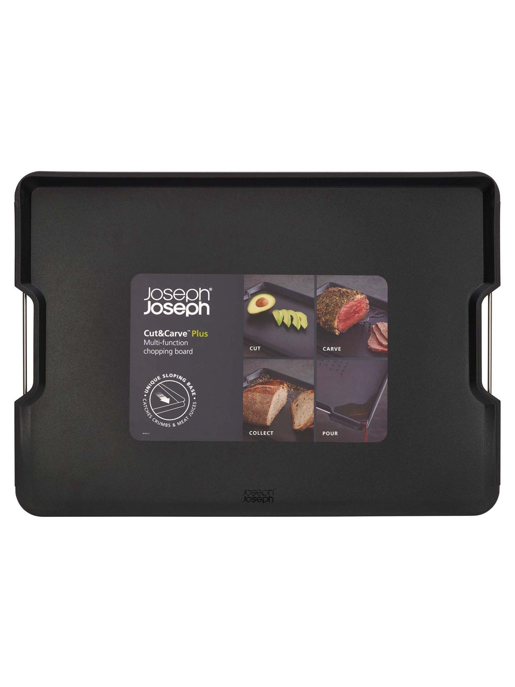 Joseph Joseph Black Cut&Carve Plus extra large chopping board, UK version